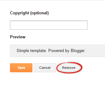 Remove powered by blogger attribution widget
