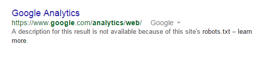 Google Analytics block crawling